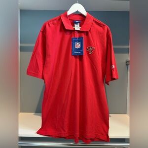 NWT Tampa Bay Buccaneers red polo. Embroidered logo. Size large. Brand new.